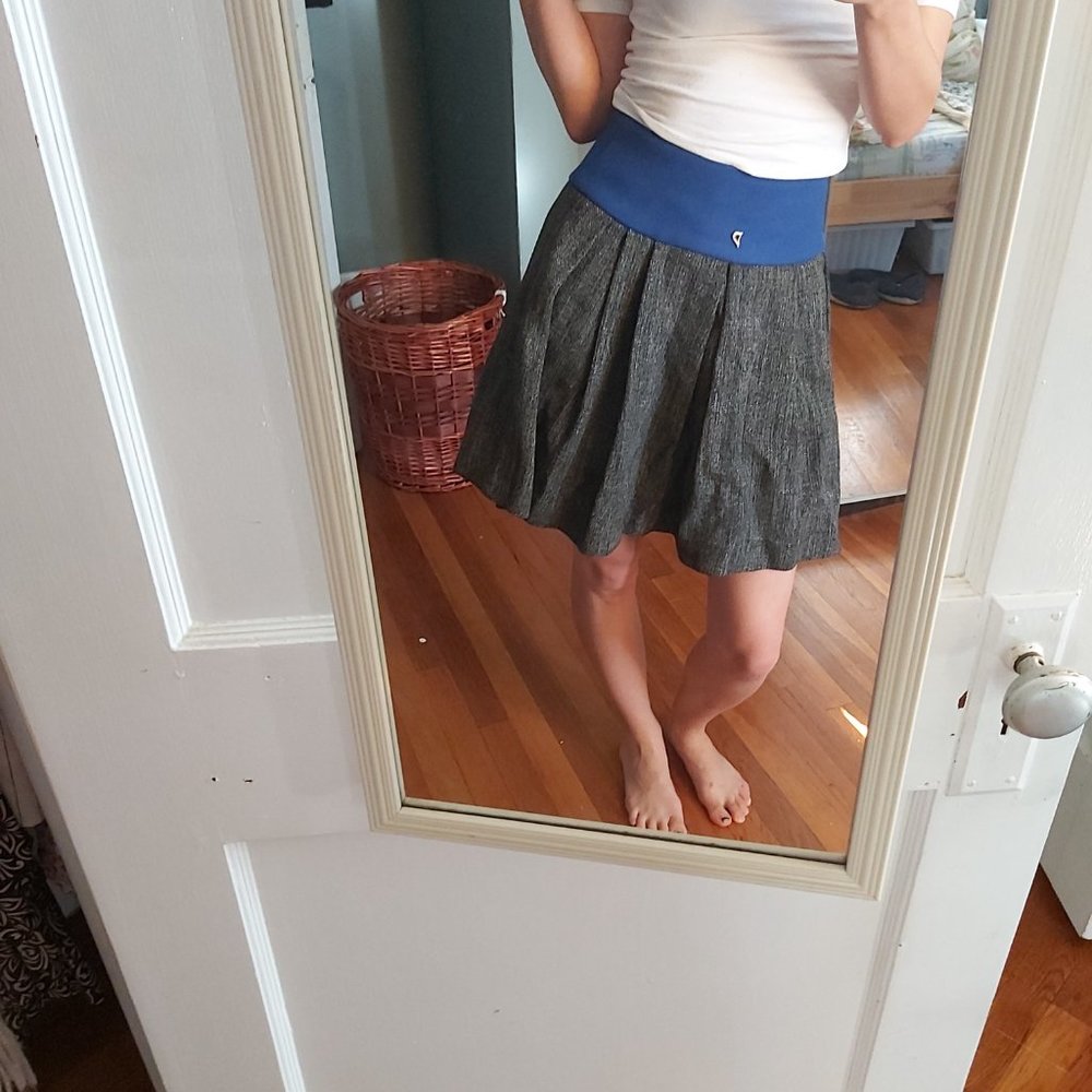 Italian-made Preppy Royal Blue Pleated Mini Skirt